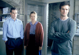 Nate, David, and Ruth in a screenshot from Six Feet Under