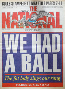 The Cover of the final issue of The National
