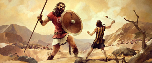 David squares off against Goliath on the battlefield